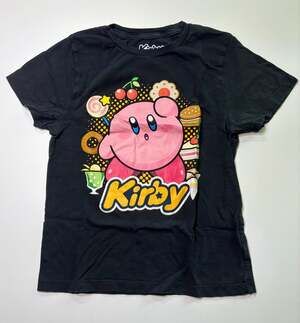 Nintendo Kirby Graphic T-Shirt Black Size M Cotton Blend